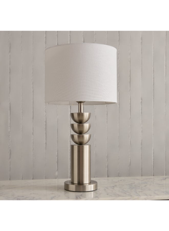 Home Box Metal Table Lamp with Linen Shade for Home - Image 1